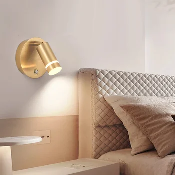 QUASHION Kaasaegne Disain Lihtne Kodus Seina Lamp Metallist korpus Magamistuba Decor LED Sconce Light Hotel Öö Lugemise Läikelakid Vahetus - Pilt 2  