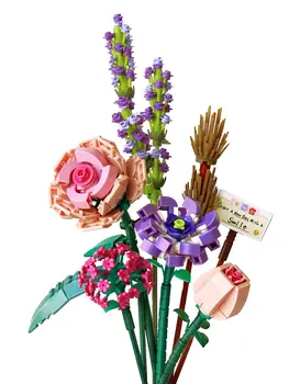 Väike maastiku kimp, blokeerida roos, väikeste osakeste assamblee, blokeerida lill, igavene lill, tüdruk kingitus - Pilt 2  
