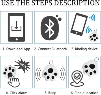 Mini GPS Jälgimise Sildid, Keys Finder Ja Telefon Finder, Kaasaskantav Bluetooth Intelligent Anti-Kaotatud Seadme Kotid, Lemmikloomad，Rahakott - Pilt 2  