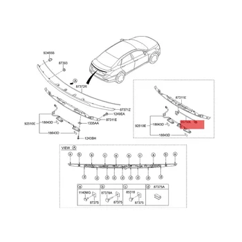 95760-B3700 Auto tahavaate Kaamera Reverse Parkimine Aitab Hyundai MISTRA 2017-2019 Tagaluugi Varunda Kaamera - Pilt 1  