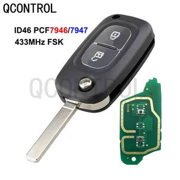 QCONTROL 2 Nööpi Auto Remote Key 433MHz Sobivad Renault Clio Scenic Kangoo Megane PCF7946 / PCF799 47 /4A Kiip VA2 Tera - Pilt 1  